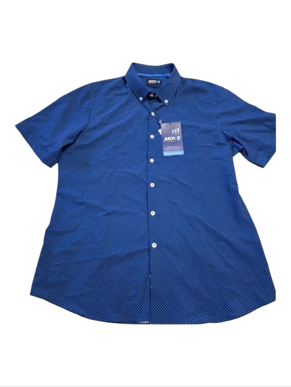 ✨2/$25 Move Performance Apparel by Quieti Blue Polka Dot Polo Sun Protection